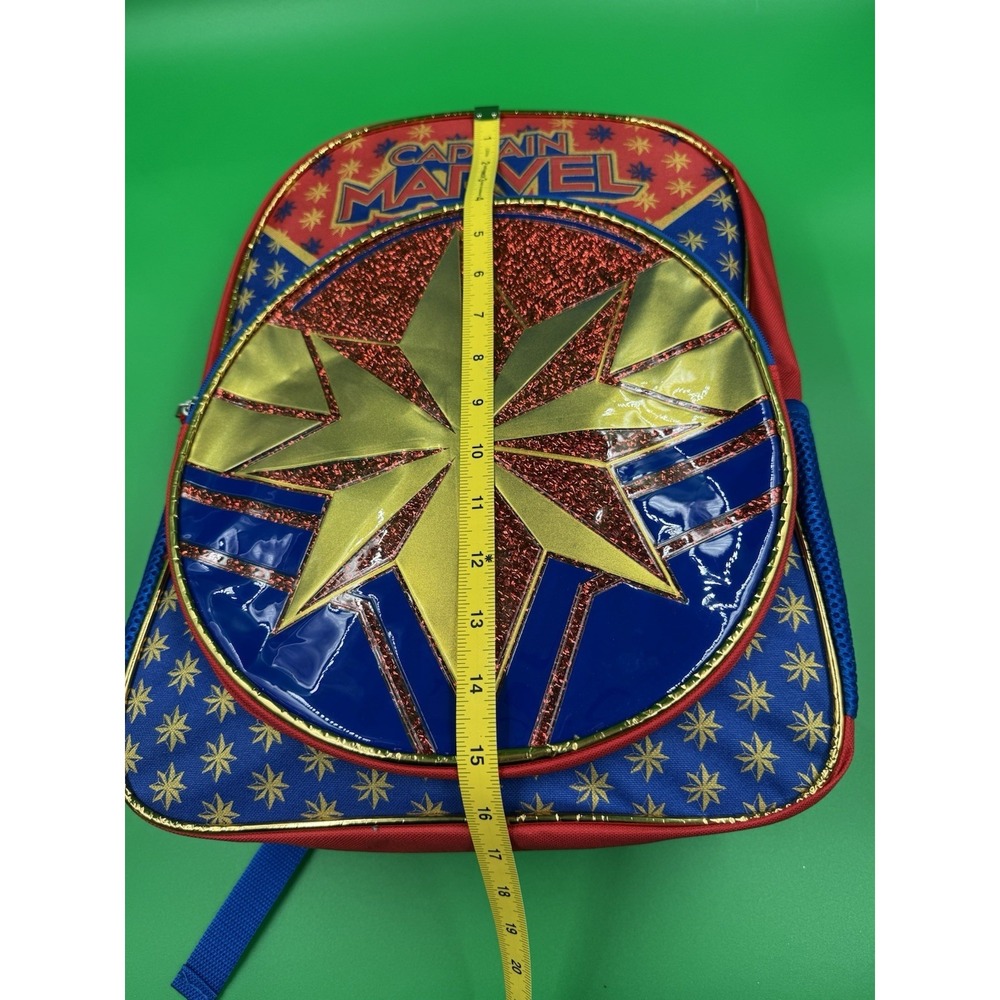 MARVEL~New 16" Glittery AVENGERS CAPTAIN MARVEL Backpack - Picture 4 of 10